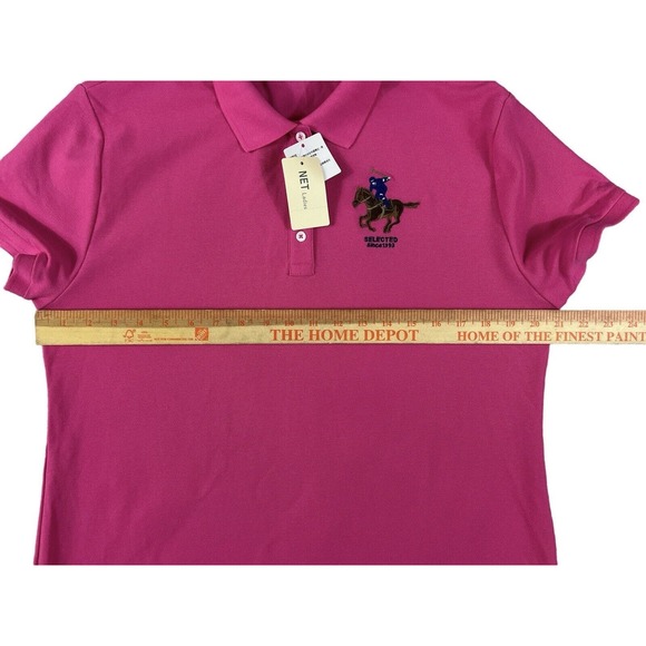 NWT Net Ladies Pink Short Sleeve Polo Shirt‎ Sz XXL - Picture 3 of 7